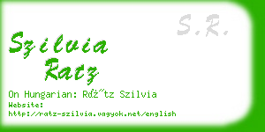 szilvia ratz business card